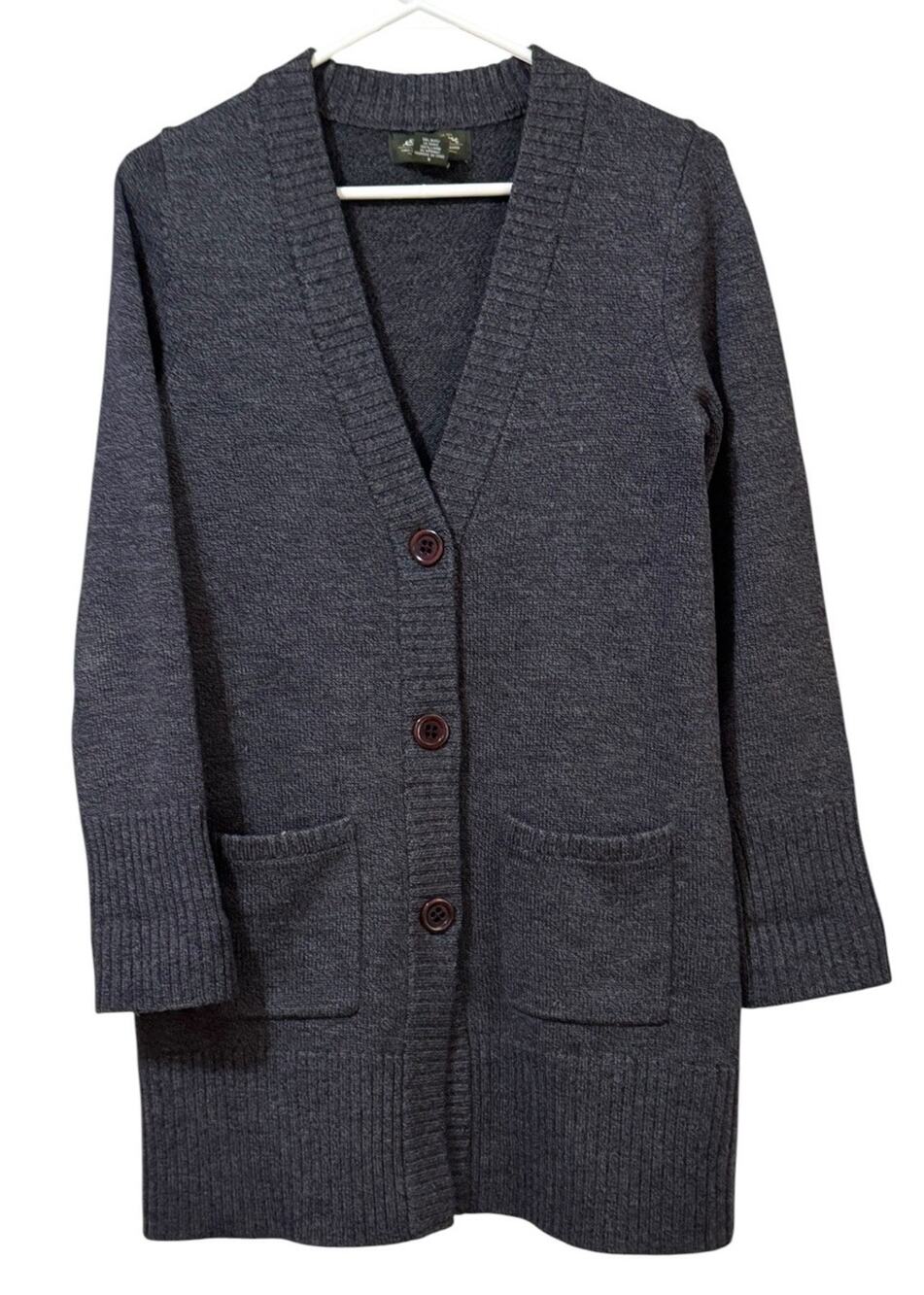 Eddie Bauer Women Size Small Cardigan Sweater Button Down Merino Wool Classic